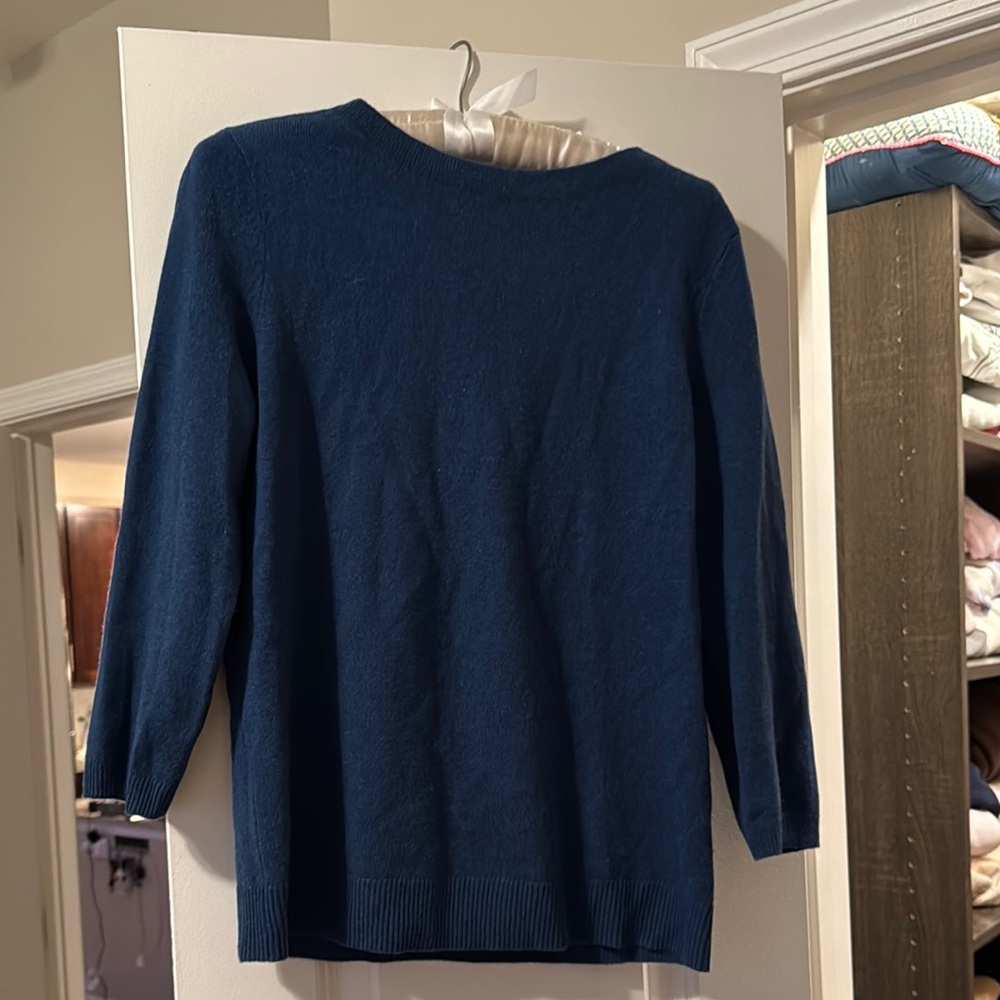 Classic Blue 100% cashmere Sweater